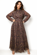 E7208 PLEATED MAXI DRESS