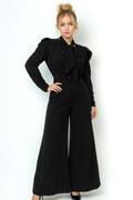 B1076 HIGH WAISTED PALAZZO PANTS (BLK, RED)