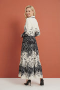 GF1612 TOILE PRINT SHIRT MAXI DRESS