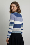 US0003 STRIPE CHUNKY KNIT SWEATER