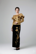 C3514 METALLIC OFF SHOLDER TOP