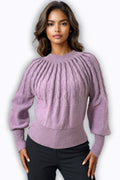 LS65072 CREW NECK SWEATER (LILAC, BLUE)