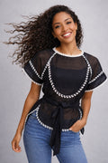 S3116 WAVE LACE HI- LO TOP (BLK,BLU,WHT)
