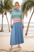 X7539 SKIRT (BLK, LIGHT BLUE, PINK)