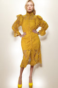 A91015 DRESS (BLK, YELLOW)