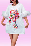W3078 SHORT SLEEVE COTTON TOP / DRESS