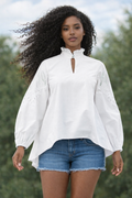 S25061-1 EYELET SLEEVE HIGH-LOW TOP (GRN, ORG, BLU, WHT)