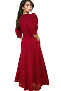 C1990 FLARED MAXI DRESS (RED, BLUE)