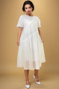 GF1028 DIAGONAL TIERED DRESS (WHT, ORG)