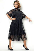 E8012 LACE DRESS (BLK, WHT)