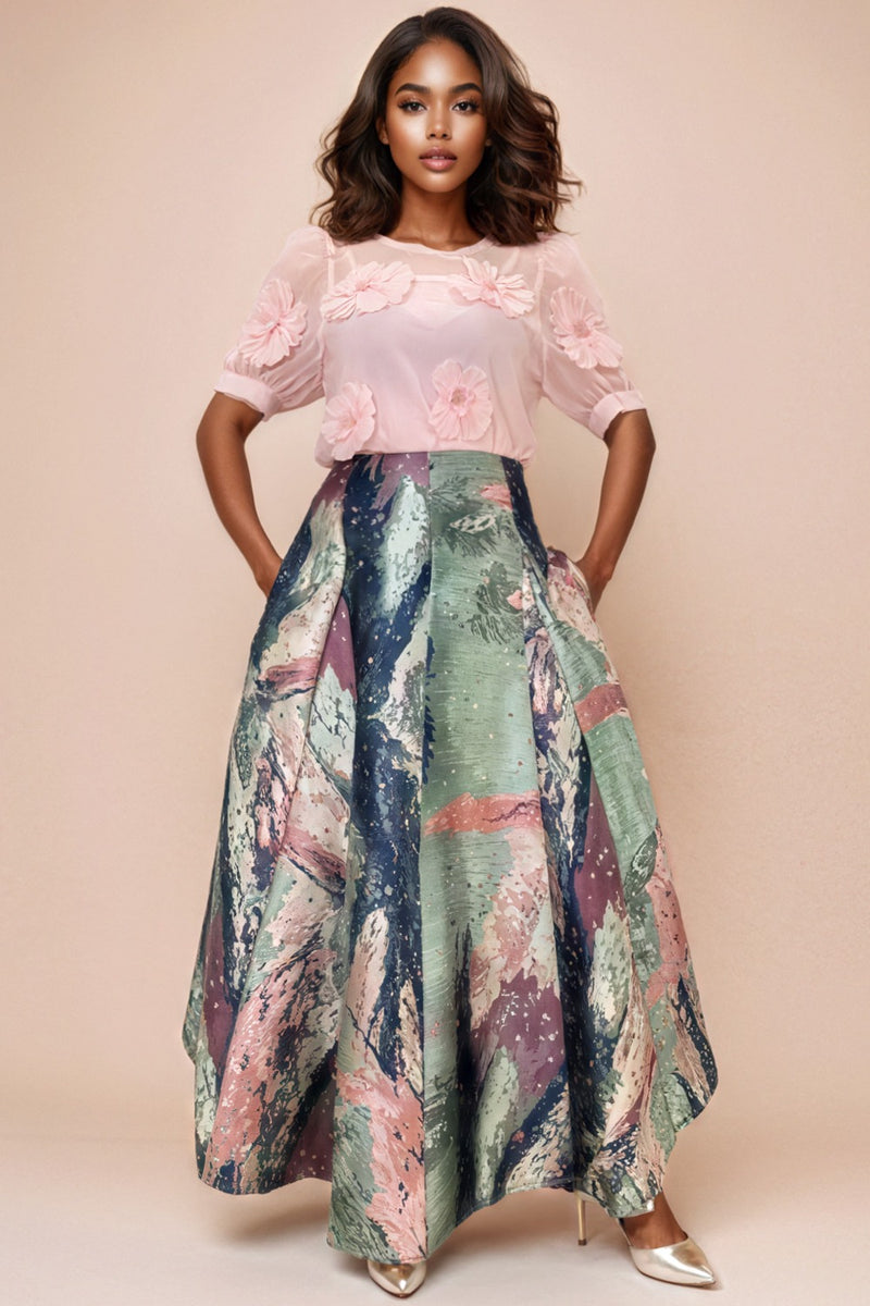 CH0086 A-LINE MAXI SKIRT – N by Nancy