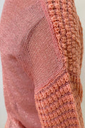 5177 KNIT V NECK SWEATER (PEACH, BLK)