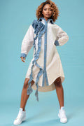 W5941 RUFFLE FLOWER SHIRT DRESS