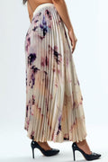 D10076 FLORAL PLEATED SKIRT
