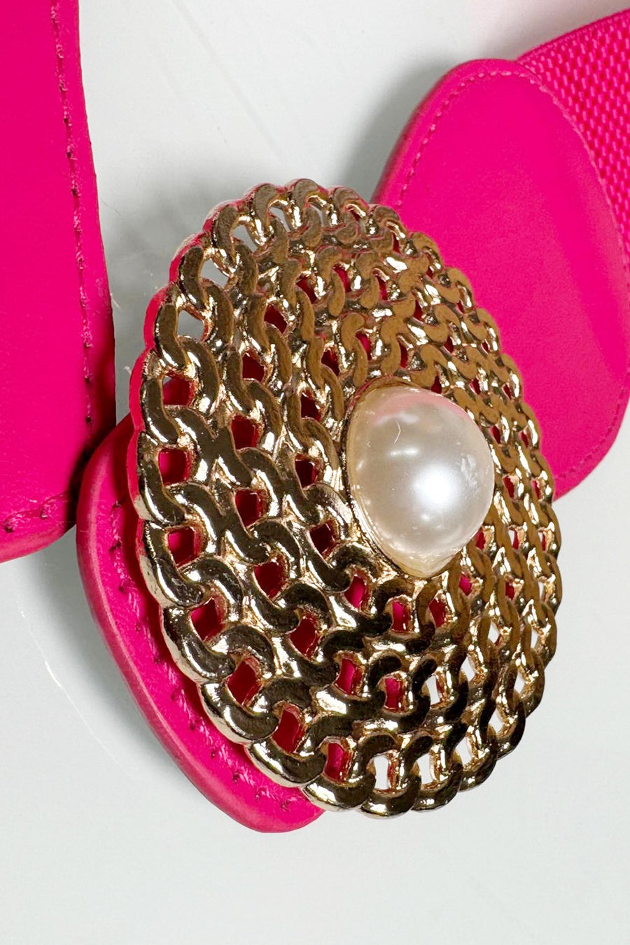 N8317A FAUX PEARL BELT (BLUE, PINK)