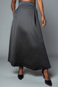 X7999 A-LINE SCUBA SKIRT (BLK, WHT)