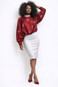 W59131 RHINESTONE EMBELLISHED TOP