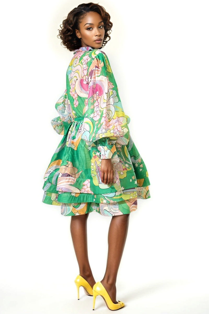 【WONDER WONDER】Kozni Hippy Lace Ribbon Layered N/S Mini OP Women's 2024 Long Sleeve Mini Short Dress Off Shoulder Lace