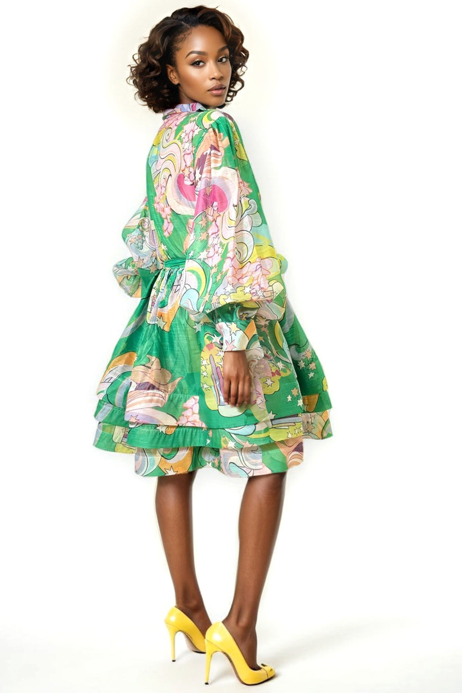 X7711 LAYERED MINI DRESS (M, L, XL)