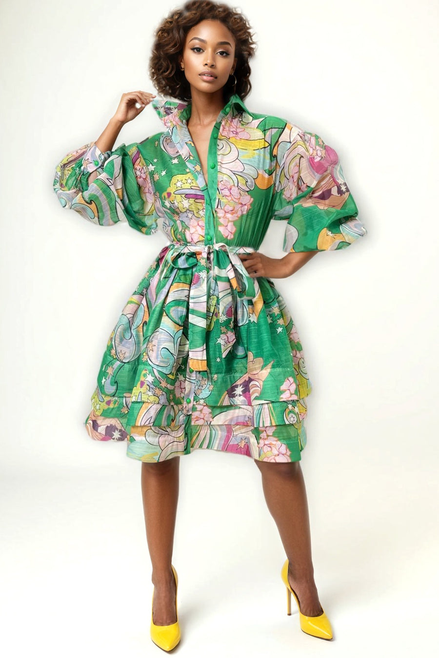 X7711 LAYERED MINI DRESS (M, L, XL)