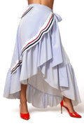 833 STRIPED WRAP SKIRT (XL, XXL)
