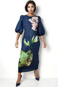N24100 CRINKLED FLORAL DRESS (XXL ONLY)