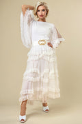 X7454 TULLE RUFFLE SKIRT TJX