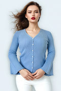 M1033 CARDIGAN SWEATER (YELLOW, GRN, BLUE)
