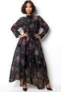T2583 CHAIN PRINT MAXI DRESS