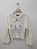 ZL001 DRAWSTRING NECK SWEATER (PINK, WHT, LAV, GRN, BLK)