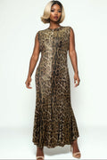 C3511D GOLDEN SAFARI MAXI DRESS