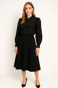 S215 STUDDED COTTON TOP (BLK, WHT)