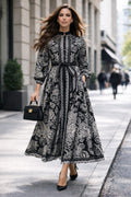 A95125 PAISLEY PRINT DRESS