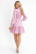 GF1480 STUDDED PIN STRIPED MINI DRESS