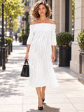 T1829 MIDI DRESS (YELLOW, WHT, VIOLET)
