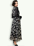 B1043 EMBROIDERED BOW TIE DRESS (S, M)