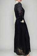 X7817 PLEATED BELTED DRESS (XS, XXL)