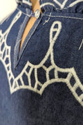 W5723 EMBROIDERED EYELET TOP
