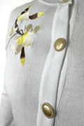 LS63039 ROUND NECK CARDIGAN SWEATER (WHT, BLK)