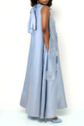 C3408 FLOWER APPLIQUE DRESS