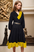 K6201 DRESS (BLK, BEIGE)