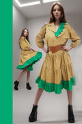 K6201 DRESS (BLK, BEIGE)