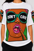 TL0006 SASSY GEMSTONE DESIGN T-SHIRT TOP