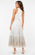 CH0226 TIE-NECK TIERED MAXI DRESS