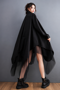 W8529 DRESS (BLK, ROYAL BLUE)