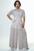 CH2604AB MODERN LACE CO-ORD PANTS SET