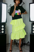 W8524 RUFFLE TIERED DRESS