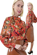 W5381 DROOP NECK TOP (RED, GRN)