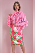 W5190 RUFFLE BACK TOP (PINK, WHT)