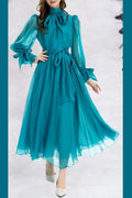 W51124 DRESS (TEAL, PINK, WHT)